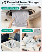 BAGSMART Vacuum Storage Bags with Portable Pump, Travel Space Saver Bags for Clothes, Heavy Duty Compression Bags for Storage, Vacuum Seal Bags with Hand Pump, Travel Essentials for Packing-Pink