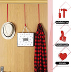 Hotop 15 Inch 4 Pcs Wreath Hangers for Front Door Steel Metal Wreath Doors Hanger Over The Door Hanger Hook Indoor or Outdoor for Christmas Halloween Front Decorations Welcome Sign(Red)
