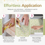 Chamomile Scented Drawer Liners for Dresser Drawers (10 Large Sheets, 19.7" x 14.4") - Non Adhesive Drawer Paper Liner for Bedroom Dresser & Closet Shelves by Linda’s Essentials