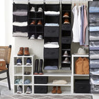 Household Essentials 10 Pocket Hanging Shoe Closet Organizer with Hooks
