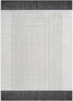 Modern Micro Loop Indoor Area Rugs for Living Room Bedroom Kitchen Geometric Striped Black-White 4x6 Luxury Durable Low and High Pile Non-Shedding Stain Resistant Soft Area Carpet 4 x 6
