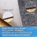 Non-Slip Rug Pads 1/4” Thick, 8x10Ft Waterproof Rugs Non Skid Rug Pad for All Floors and Finishes Durable Hardwood Floor Protective Felt Keeps Rugs in Place, Safe and Secure
