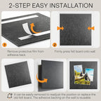MaxGear Large Cork Board for Wall 36" x 24", Dark Gray Bulletin Board, 6 Pack Felt Wall Tiles with Pushpins, Cork Boards for Office Pin Board Tack Board Cork Boards