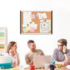 Amazon Basics Cork Bulletin Board, 17" x 23", Pin Board for Office & Home, Wall Organizer with Aluminum Frame, Lightweight, Easy to Install, 3-Pack