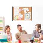 Amazon Basics Cork Bulletin Board, 23" x 17", Lightweight, Easy to Mount, Aluminum/Plastic Frame