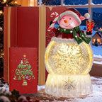 Musical Snow Globe,Lighted Snowman Snow Globes, LED Lights and Swirling Glitter, Christmas Snow Globes Music Box, Decoration for Adults and Kids.