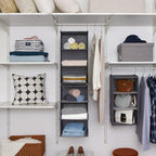 GRANNY SAYS 6-Shelf Hanging Organizer for Closet, Separable to 2 Pack 3-Shelf Hanging Shelves, Hanging Organizer for Bedroom, Ash Gray