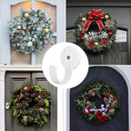 Magnetic Wreath Hanger, 2 Pack Heavy Duty Magnets with Hook for Refrigerator, Christmas Decoration Magnetic Hooks for Metal Front Door, Cruise Hook Hanger for Hanging Cabins Grill Coat Pattern (White)