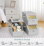 AOODA 3 PCS Stackable Hat Storage for Baseball Caps, Holds up to 36 Caps Cap Organizer for Closet, Sturdy Hat Boxes for Men with Cardboard, Grey
