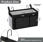 Edudif Bedside Caddy Bedside Organizer with Fixed Straps & Water Bottle Holder, Bunk Bed Caddy ideal for Home, Dorm, Hospital, Crib, Versatile Bedside Storage Solution