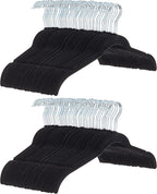 Amazon Basics Slim, Velvet, Non-Slip Shirt Clothes Hangers, Pack of 100, Black