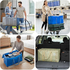 BALEINE 8-Pack Oversized Moving Bags with Reinforced Handles, Heavy-Duty Storage Tote for Clothes, Moving Supplies (Royal Blue, 8-Pack)