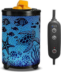 Leyoue Electric Wax Melt Warmer PTC Heating Plate with 7 Colors LED Changing Light Wax Warmer Fragrance Warmer for Home Office Gifts & Decor(Underwater World)