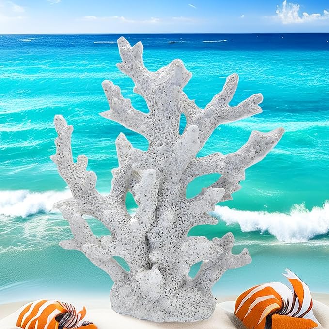 Etlemonde Beach Coastal Decor Coral Reef Home Decor Coral Statue Sculpture Home,Desk,Bathroom,Desktop Shelf Statue,Marine Themed Gifts