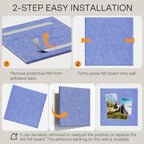 MaxGear Large Cork Board for Wall 36" x 24", Sky Blue Bulletin Board, 6 Pack Felt Wall Tiles with Pushpins, Cork Boards for Office Push Pin Board Tack Board Felt Board