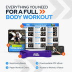 Pull Up Assistance Resistance Bands - Long Loop Power Bands for Men and Women - Strength Power Flexibility Training at Home & Gym - Ebooks & Workout Chart Included by Iron Core Fitness