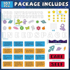 Outer Space Bulletin Board Set Astronaut Classroom Decorations I Need Space Self Care Mental Health Galaxy Planet Rocket Solar System Cutouts for Back to School Chalkboard Nursery Teacher Supplies