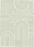 Lahome Abstract 10x14 Area Rugs for Living Room Bedroom, Soft Large Washable Rugs, Ultra-Thin Non-Slip Modern Dining Room Rug Non-Shedding Accent Carpet for Office, Green