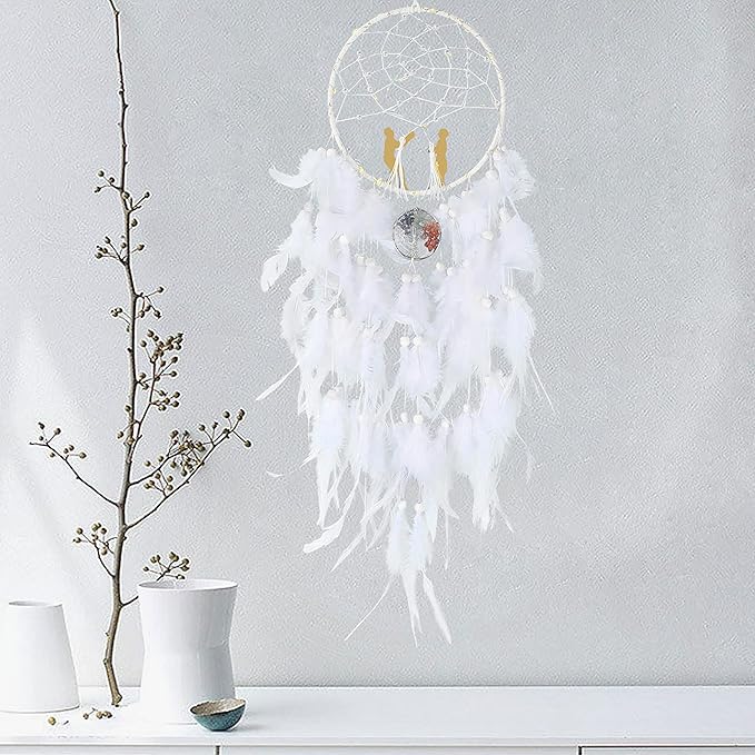 Dream Catchers Lovers Dream Catcher for Boys Large Dream Catcher for Girls Wall Hanging Tree of Life Wall Decor with LED Light Handmade Feather Dreamcatcher Native American Blessing Gifts