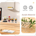Acrylic Shelf Riser 15x5.1x4 pack of 2, Clear Acrylic Stand for Figure, Cosmetics, Bags, Shoes, Toys, Collectibles, 15x5.1x4 Inch