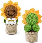 Valentines Gifts Handmade Crochet Flowers Sunflower, Emotional Positive Support Crochet, Crochet Toy Doll, Cute Christmas, Mothers Day, Birthday Gifts for Moms, Home Decor