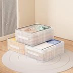 Stackable Shoe Boxes with Clear Lids, 15.8-Inch Boot Storage Bins with Handles for Bedroom Dormitory Under-Bed (3 Pack, 19Qt, 15.8x11.8x6in)