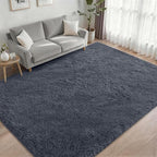 6x9 Area Rugs for Living Room Bedroom: Ultra Soft Fluffy Shag Rug Upgrade Non-Slip Non-Shedding Large Fuzzy Plush Carpet Indoor Floor Carpets for Kids Room Playroom Nursery Dorms Home Decor Grey