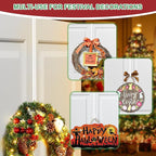 15" Reversible Wreath Hangers for Front Door, Fit Most Doors up to 1-3/4", Heavy Duty Steel Over The Door Hooks Hold up to 80 LBS for Spring & Easter Wreaths, Seasonal Door Decor (White 2 Pack)