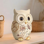 Owl Statue for Home Decor Accents - Boho Decor for Rooms, Bookshelf, Office Table and Living Rooms, Vintage Cute Figurines for Bird Lovers Owl Gifts