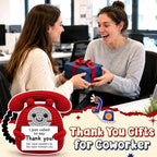 Funny Thank You Gift for Women Men Coworkers, Team, Boss, Employee – Handmade Crochet Phone Doll with “I Just Called to Say Thank You” Perfect for Farewell, Retirement, Employee Appreciation