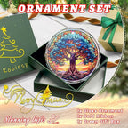 Tree of Life Stained Glass Christmas Ornament, Christmas Tree Decoration, Gift for Holidays