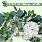 Spring Summer Wreaths for Front Door Porch, 22" Hydrangea Eucalyptus Wreath for Indoor Outdoor All Seasons, Artificial Greenery Farmhouse Decor for Mother's Day