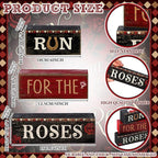 Yuntau 4 Pcs Derby Day Party Decorations Horse Centerpieces for Tables Run for the Roses Table Signs Horsing Racing Wooden Decorations for Derby Shelf Office Festival Party Supplies