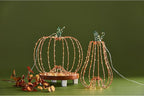 Mud Pie Tall Lit Wire Pumpkin; 13 3/4" x 8" Dia