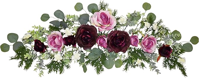 30" Purple Rose Swag