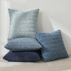 Fancy Homi 4 Packs Decorative Throw Pillow Covers for Living Room Couch Bed, Modern Farmhouse Boho Home Décor Accent Cushion Case, 18" x 18", Blue Series