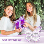 Christian Gifts for Women Faith, Butterfly Acrylic Plaque Decoration, Birthday Gifts for Women, Spiritual Present for Female Friend Family, Office Desk Decor for Woman, 5x3.8x0.5 Inch - Purple
