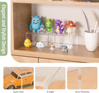 Acrylic Shelf Riser 6x4.7x3 pack of 2, Desktop Rectangular Acrylic Tray Pedestal Stand for Home Décor, Figures, Manga or Other Collectibles, 6x4.7x3 Inch