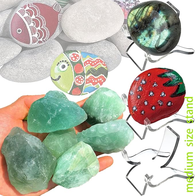 Crystal Stand Rock Display Stand Small Dispaly Stands ( 3 Sizes , 36 PCS ) Crystal Stands for Display Minerals Rocks Crystals Agates Fossils Corals or Other Small Items in Home Shop Museum Office