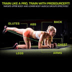 ProsourceFit Single Stackable Resistance Bands with Door Anchor and Exercise Guide, 8-12 LB, Heavy Duty Fitness Tube for Full-Body Exercises and Home Workouts