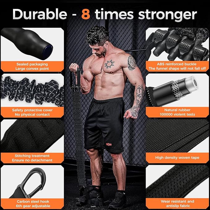 Innstar Pull Up Assistance Bands, Heavy Duty Resistance Band for Pull Up Bar, Adjustable Weight/Size with Fabric Feet/Knee Rest, 3 Bands for Pull Up Assist for Strength Training