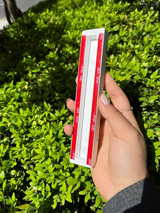 A&S Modern Stone Mezuzah Case Design, Mezuza Cover for Scroll Protection, Easy Peel and Stick Houswarming Gift and Home Blessing