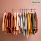 NEATERIZE Clothes Hangers Plastic 100 Pack for Adults - Plastic Hangers, The Perfect Coat Hanger and Space Saving Clothes Hangers for Closet - Purple Hangers