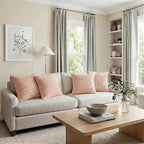 Fancy Homi 4 Packs Decorative Throw Pillow Covers for Living Room Couch Bed, Modern Farmhouse Boho Home Décor Accent Cushion Case, 24" x 24", Blush Pink