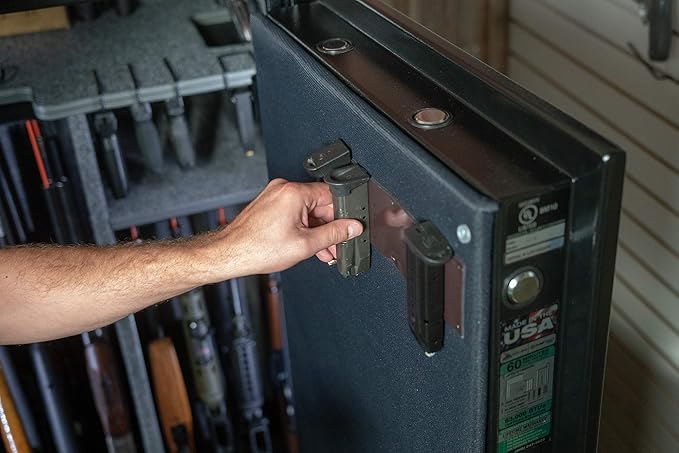 Gun Storage Solutions Magazine Holder - Safe Mag Storage Solution, Desk and Gun Locker Organizer Accessories Mount, Strong Magnet Bar, Gun Rack
