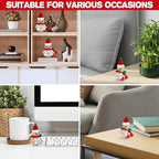DAFURIET Positive Christmas Potato, 3 inch Knitted Wool Doll with Card for Cheer Up Gifts and Party Decorations, Cute Wool Potato Crochet Doll for Birthday Gifts (Christmas Potato)