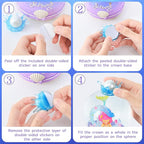 BREIS Snow Globes,100MM Mermaid Snow Globe Automatic Snowflakes with Music LED Lights,Decorate Christmas Birthday Valentines Day Gifts for Women Sister Mom Girlfriend Wife