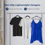 SereneLife 30 Pack Velvet Hangers – Non-Slip Clothes Hangers with Heavy Duty Design, Slim Space-Saving Coat Hangers with 360° Swivel Hook, Strong Lightweight Closet Organizer Set for Clothes (Black)