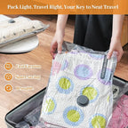 Travel Vacuum Seal Bags for Clothing with Portable Electric Pump, 9 Pack Space Saver Vacuum Storage Bag, Compression Packing Bag for Clothes Luggage & Suitcase, Cruise Vacation & Home Essentials