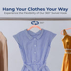SereneLife 50 Pack Velvet Hangers - Non-Slip, 360° Swivel Hook - Ultra-Thin, Lightweight Velvet Hangers for Shirts, Sweaters, Hoodies, Kids Clothes & Dresses - Space-Saving